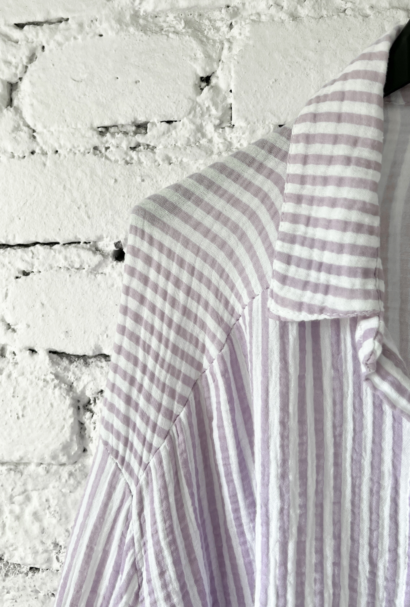 Striped Oversize Musselin Bluse